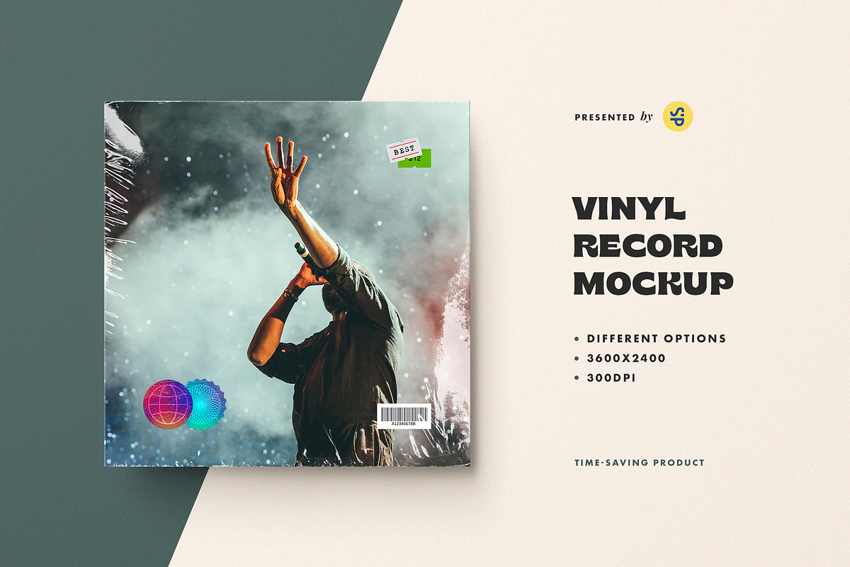 Vinyl Record Mockup in Product Mockups - product preview 8