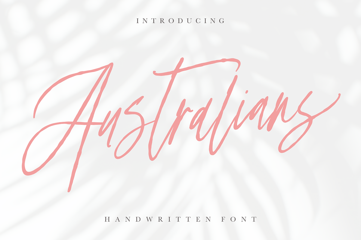 Australians - Handwritten Font in Script Fonts - product preview 8