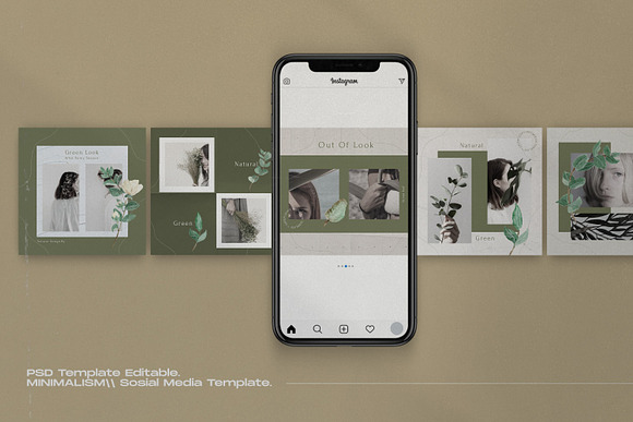 Green Leafy - Social Media Template in Instagram Templates - product preview 2