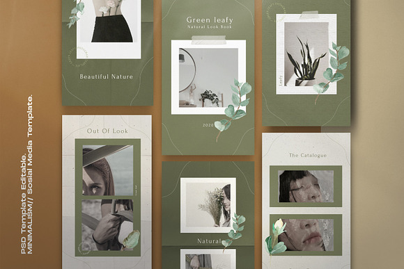 Green Leafy - Social Media Template in Instagram Templates - product preview 4
