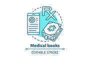 Medical books concept icon