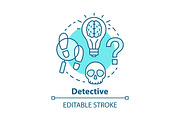 Detective literature concept icon