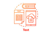 Text red concept icon