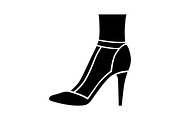 T-strap high heels glyph icon
