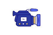 Camera blue color icon