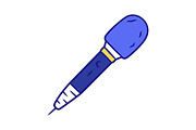 Microphone blue color icon