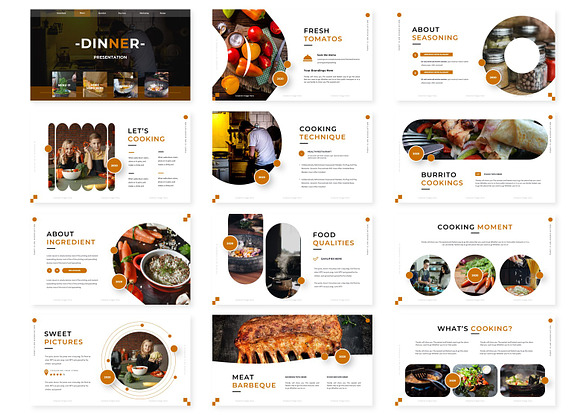 Dinner - Powerpoint Template in PowerPoint Templates - product preview 1
