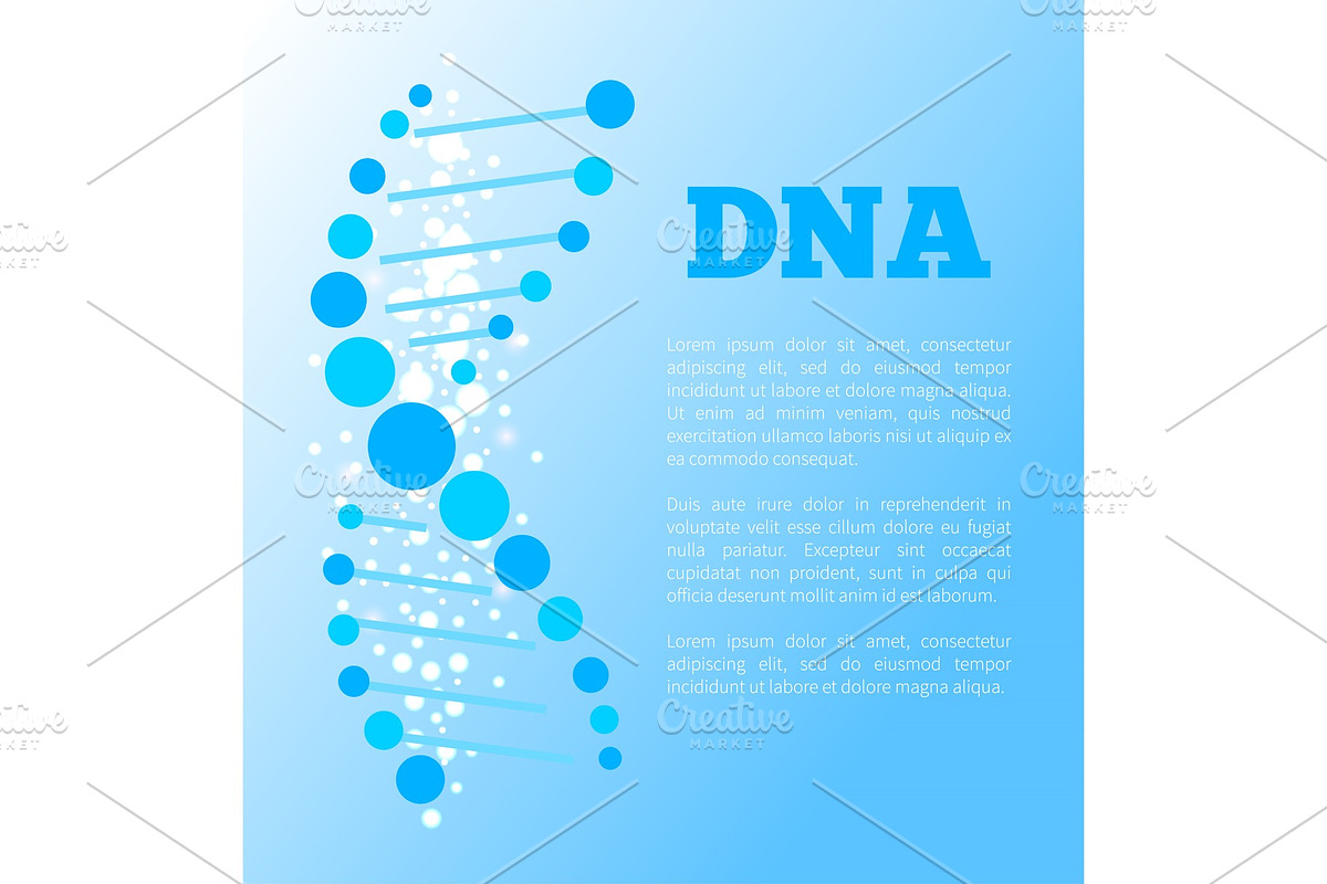 DNA Poster of Blue Color, Vector in Illustrations - product preview 8