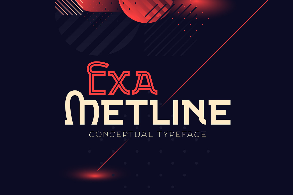 Exa Metline font in Display Fonts - product preview 8