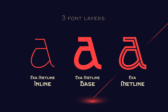 Exa Metline font in Display Fonts - product preview 2