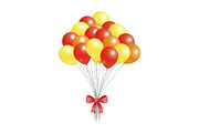 Helium Flying Elements Decorated Red
