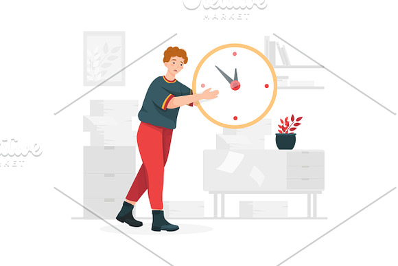 M74_Time Management Illustrations in Illustrations - product preview 2