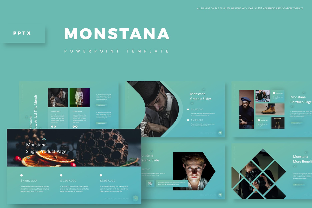Monstana - Powerpoint Template in PowerPoint Templates - product preview 8
