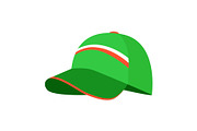 Sketch of Green Cap, Colorful Vector