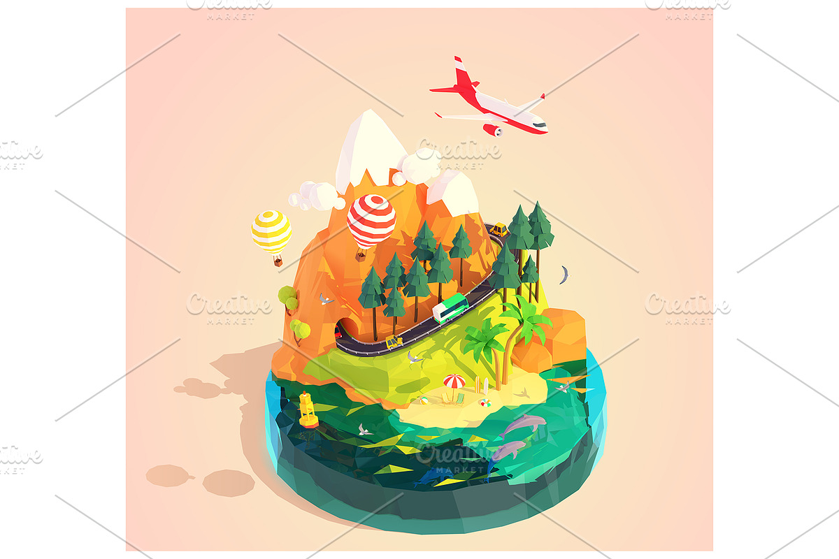 Vector summer travel and vacations in Illustrations - product preview 8