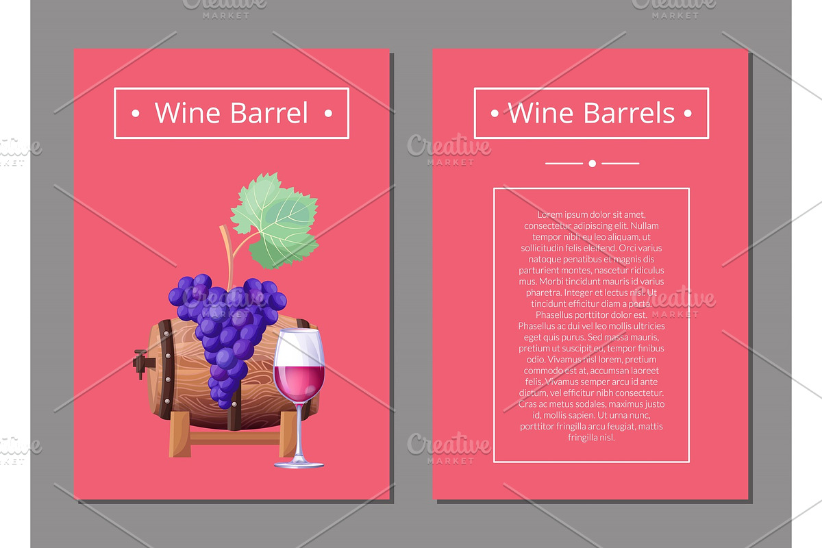 Wine Barrel with Bunch of Purple in Illustrations - product preview 8