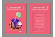 Wine Barrel with Bunch of Purple