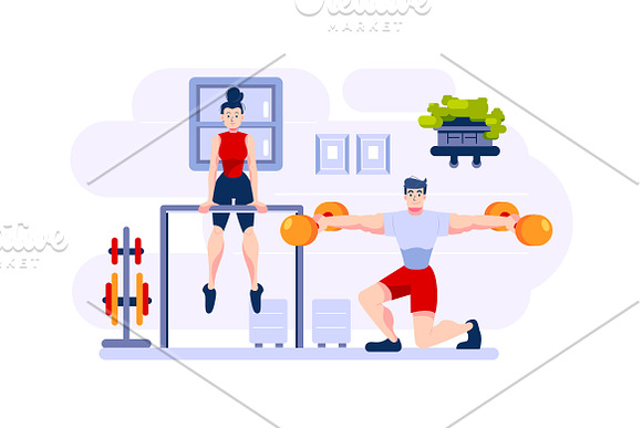 M80_Fitness & Workout Illustrations in Illustrations - product preview 3
