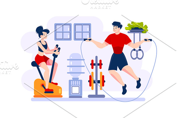 M80_Fitness & Workout Illustrations in Illustrations - product preview 9