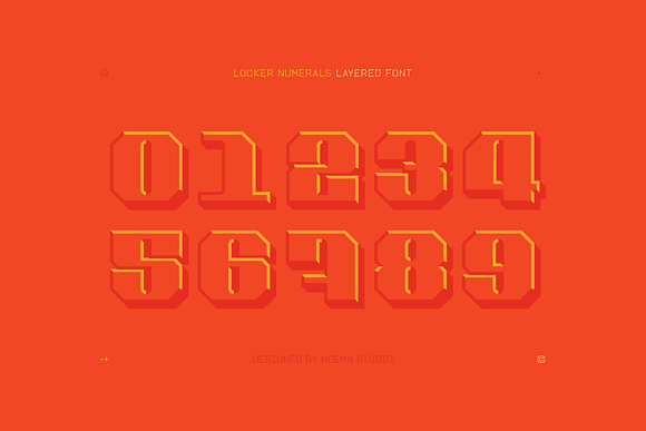 Locker Numerals Color Font in Display Fonts - product preview 4