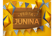Festa Junina holiday banner.