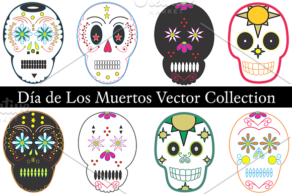 Dia de Los Muertos Vector Collection in Illustrations - product preview 1
