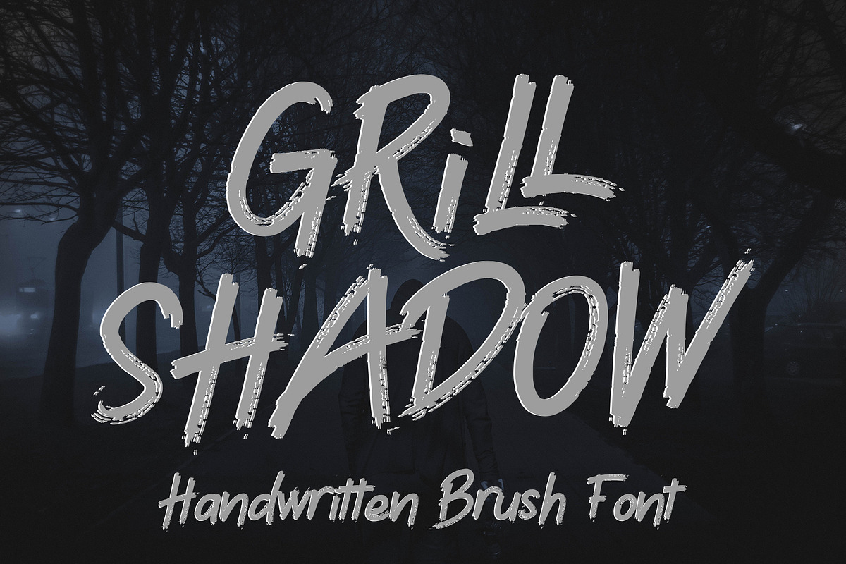 Grill Shadow - Brush Font in Display Fonts - product preview 8