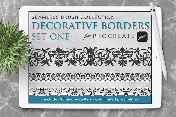 Seamless Decorative Border Brushst 1 in Add-Ons - product preview 2