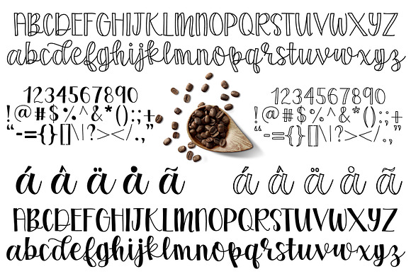 Coffee Grinder - Inline & Solid in Script Fonts - product preview 7