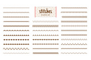 Fabric stitches textures