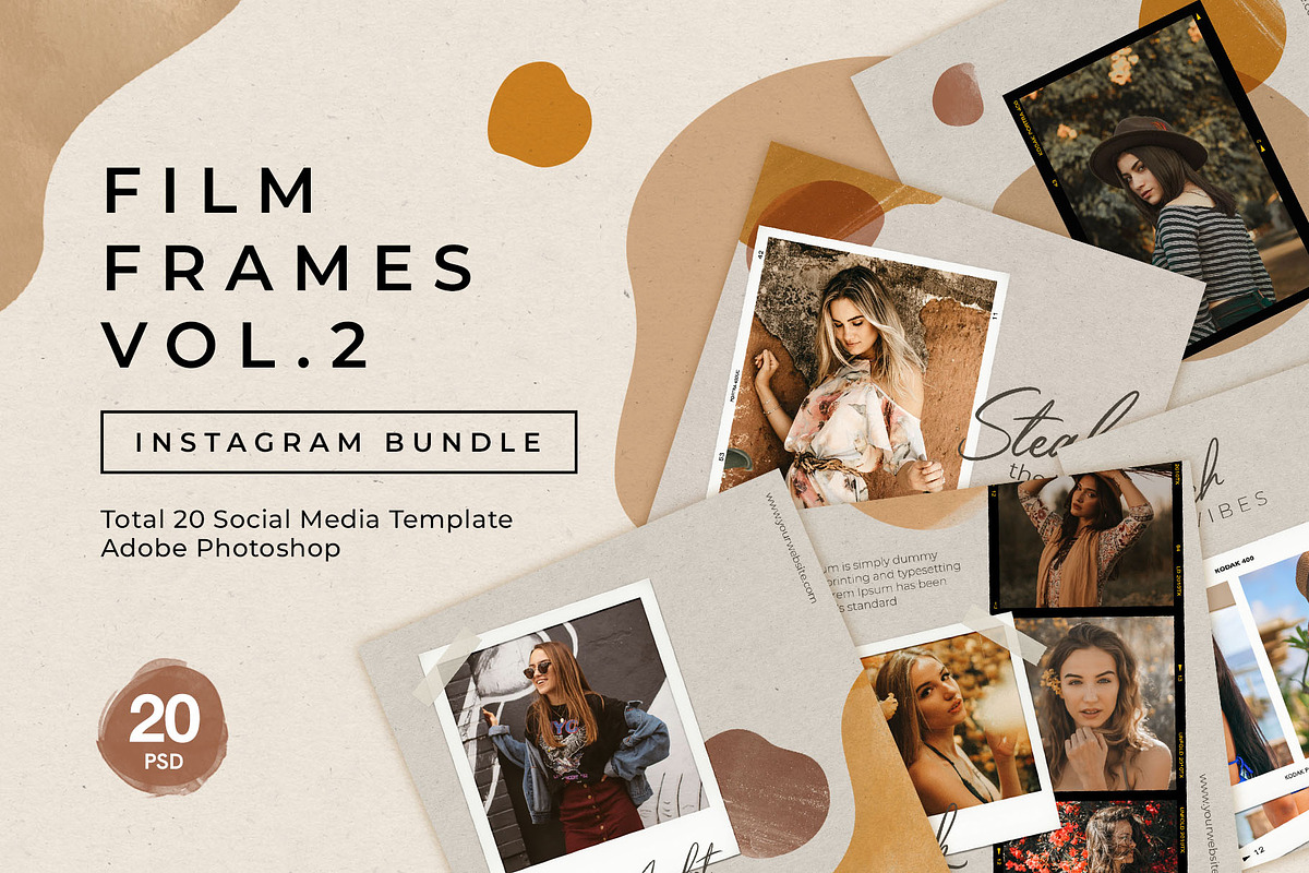 Film Frame Instagram Bundle Vol.2 in Instagram Templates - product preview 8