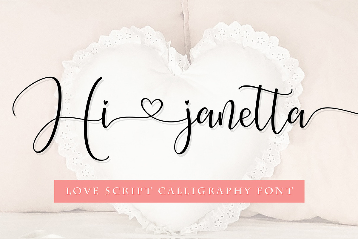 Hi janetta script in Script Fonts - product preview 8