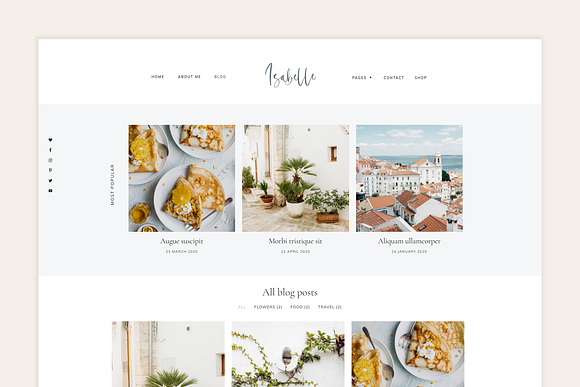 Isabelle - Feminine WordPress Theme in WordPress Blog Themes - product preview 1