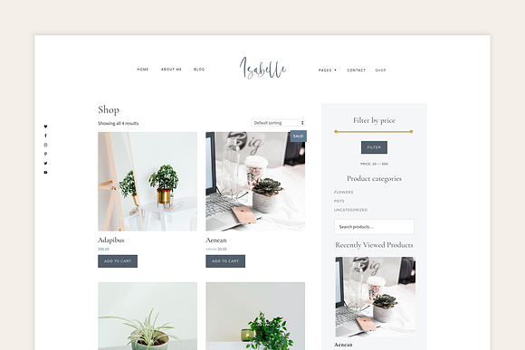 Isabelle - Feminine WordPress Theme in WordPress Blog Themes - product preview 2