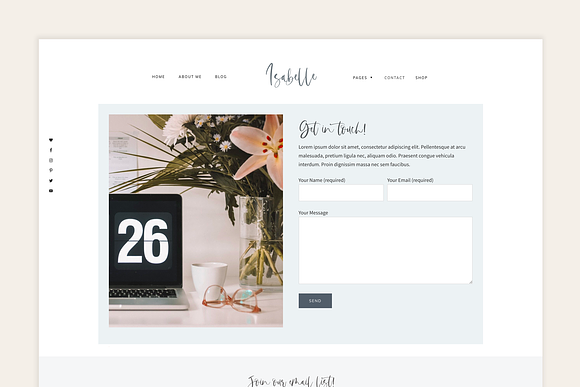 Isabelle - Feminine WordPress Theme in WordPress Blog Themes - product preview 6