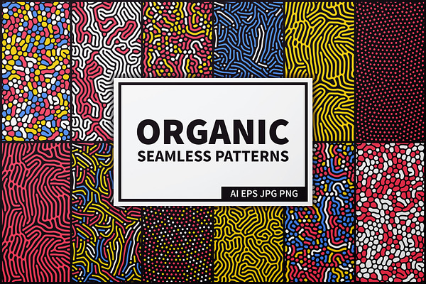 24 Organic Seamless Patterns Set