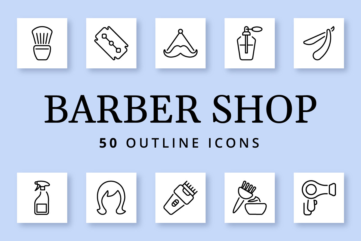 Barber Shop in Icons - product preview 8
