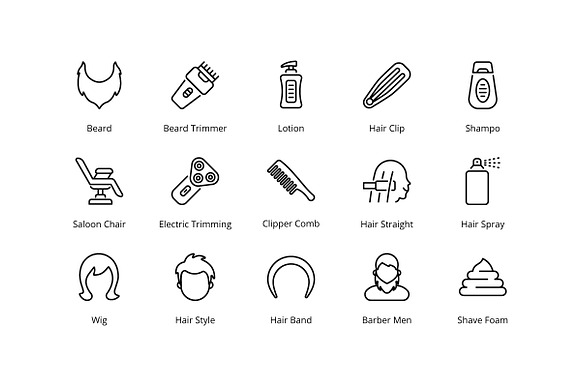Barber Shop in Icons - product preview 3