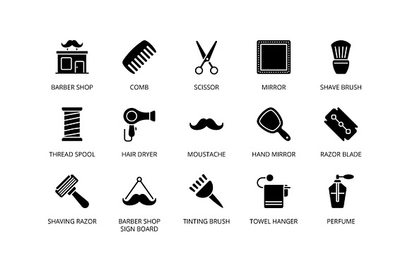 Barber Shop in Icons - product preview 2
