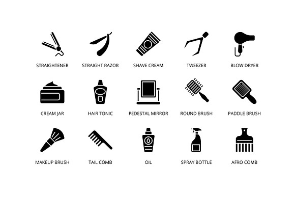 Barber Shop in Icons - product preview 3