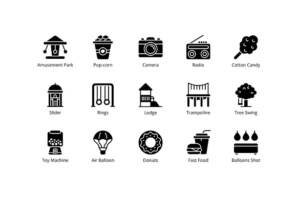 Amusement Park in Icons - product preview 1