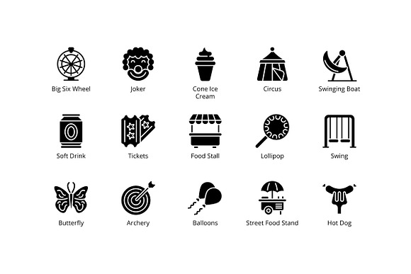 Amusement Park in Icons - product preview 2