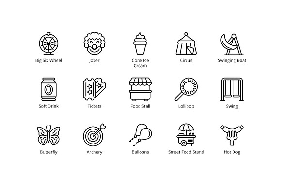 Amusement Park in Icons - product preview 3