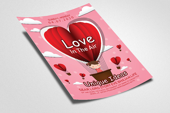 Love Valentine Flyer Template in Flyer Templates - product preview 1