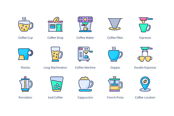 Coffee Shop in Icons - product preview 1