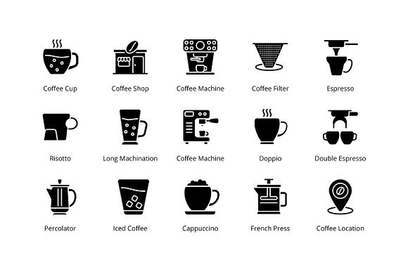 Coffee Shop in Icons - product preview 2