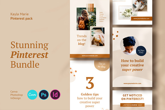 Pinterest Pack / Kayla in Pinterest Templates - product preview 11