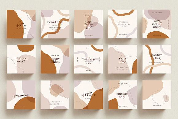 Organic Shapes Brand Pack in Instagram Templates - product preview 12