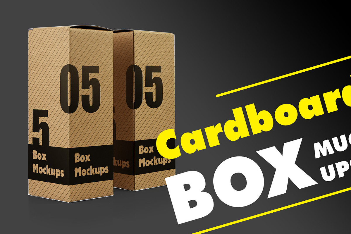 Cardboard Boxes Mockup in Print Mockups - product preview 8
