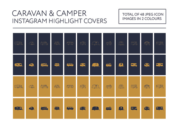 caravan & campers instagram covers in Icons - product preview 1